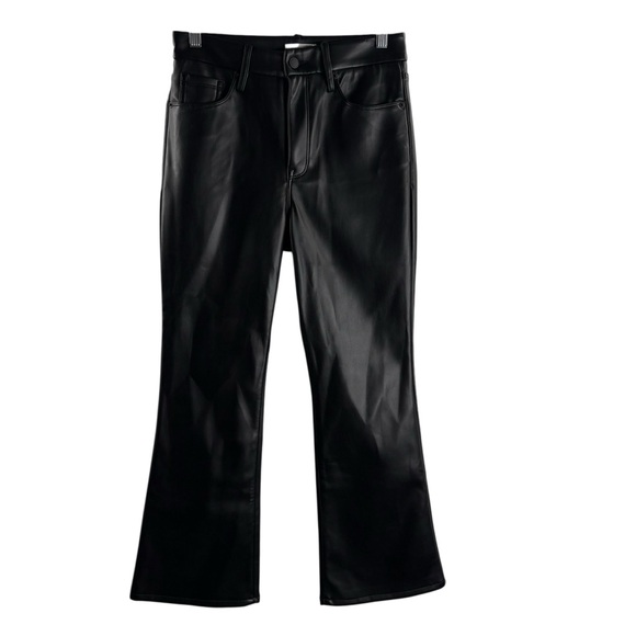 GOOD AMERICAN SIZE 6 BLACK FAUX LEATHER PANTS $185 - Picture 1 of 5